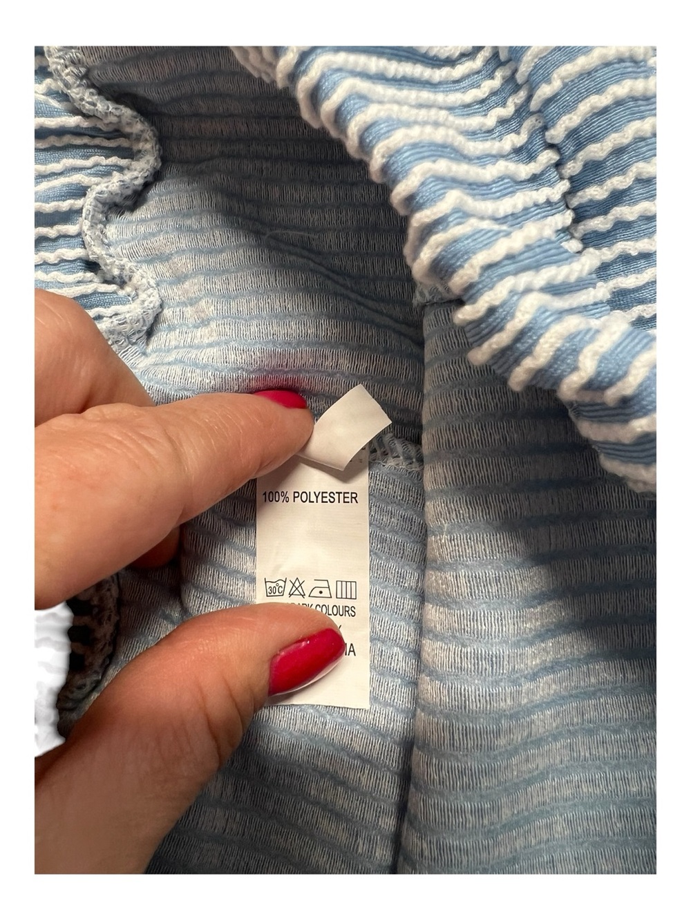 NWOT Blue & White Ribbed Knit 2-Piece Top & Skort Set | Size S - Picture 9 of 9